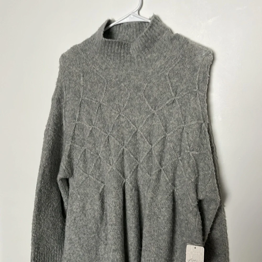 Free People Heather Gray Sweater Dress, NWT